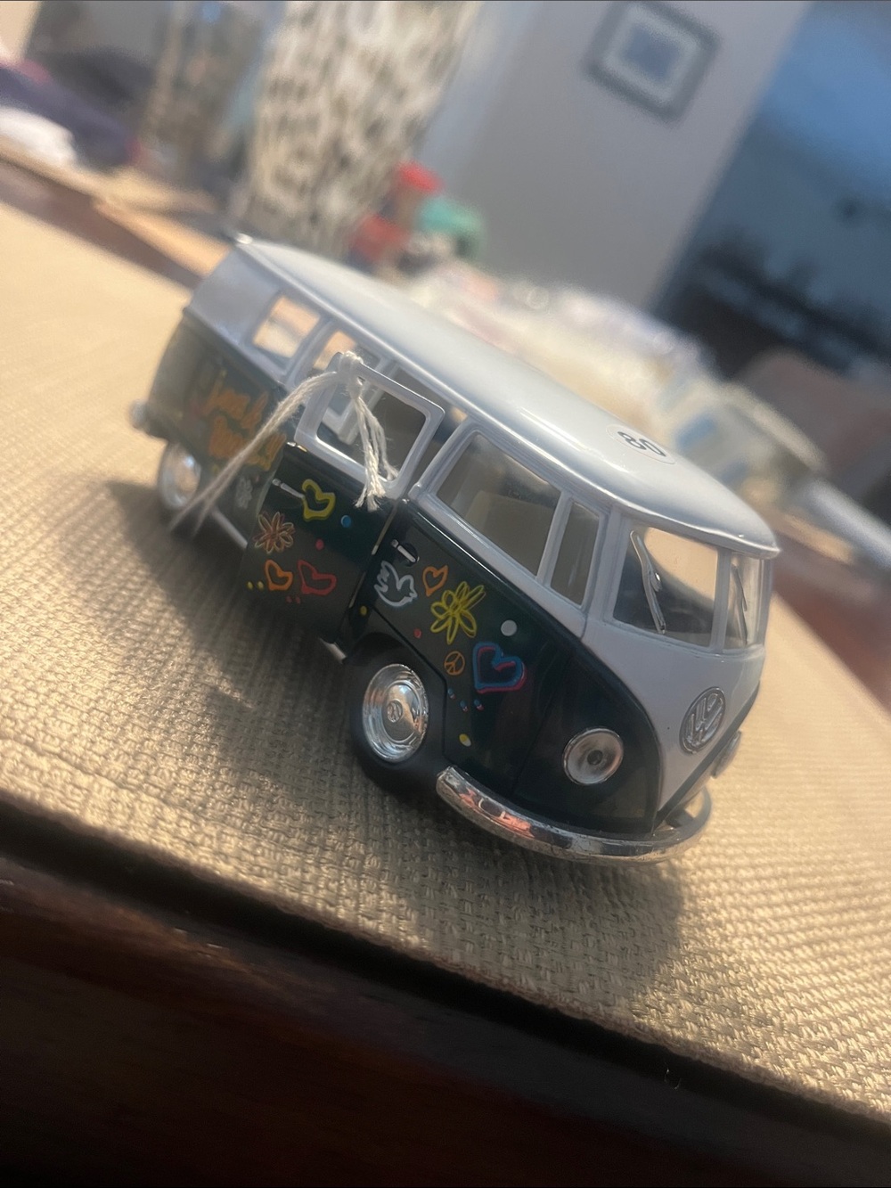 80 blue & White Retro VW bus  Van Vehicle official license Volkswagen